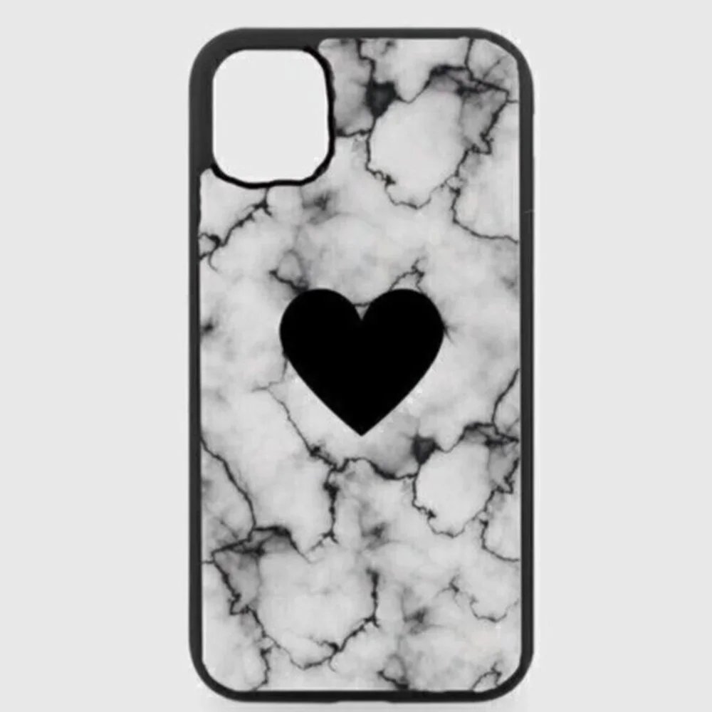 GRAY Marble Heart Phone Case